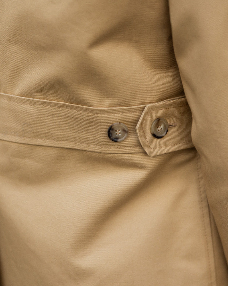 Veste Saharienne en Gabardine de coton beige