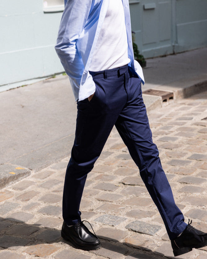 Pantalon chino marine