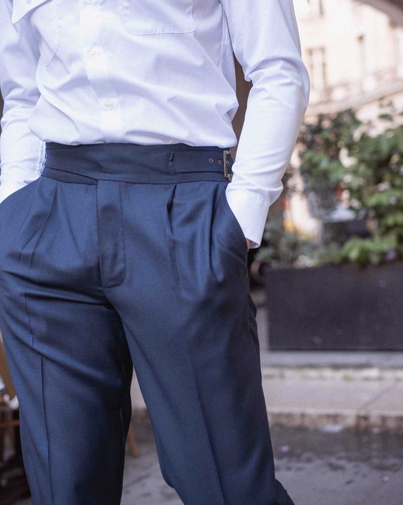 Pantalon Gurkha en Drap de Laine super 110s