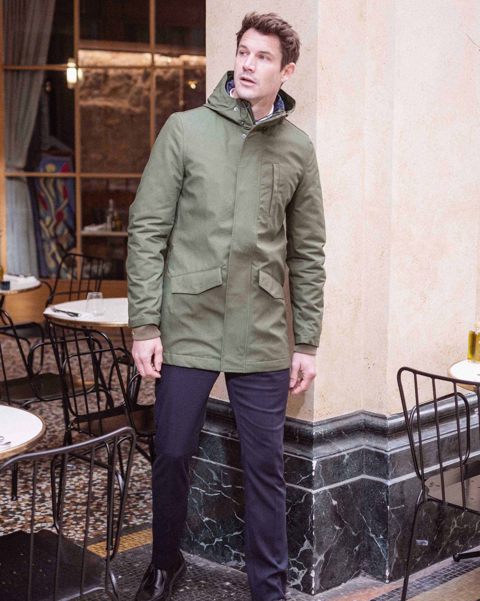 Parka imperméable Olive