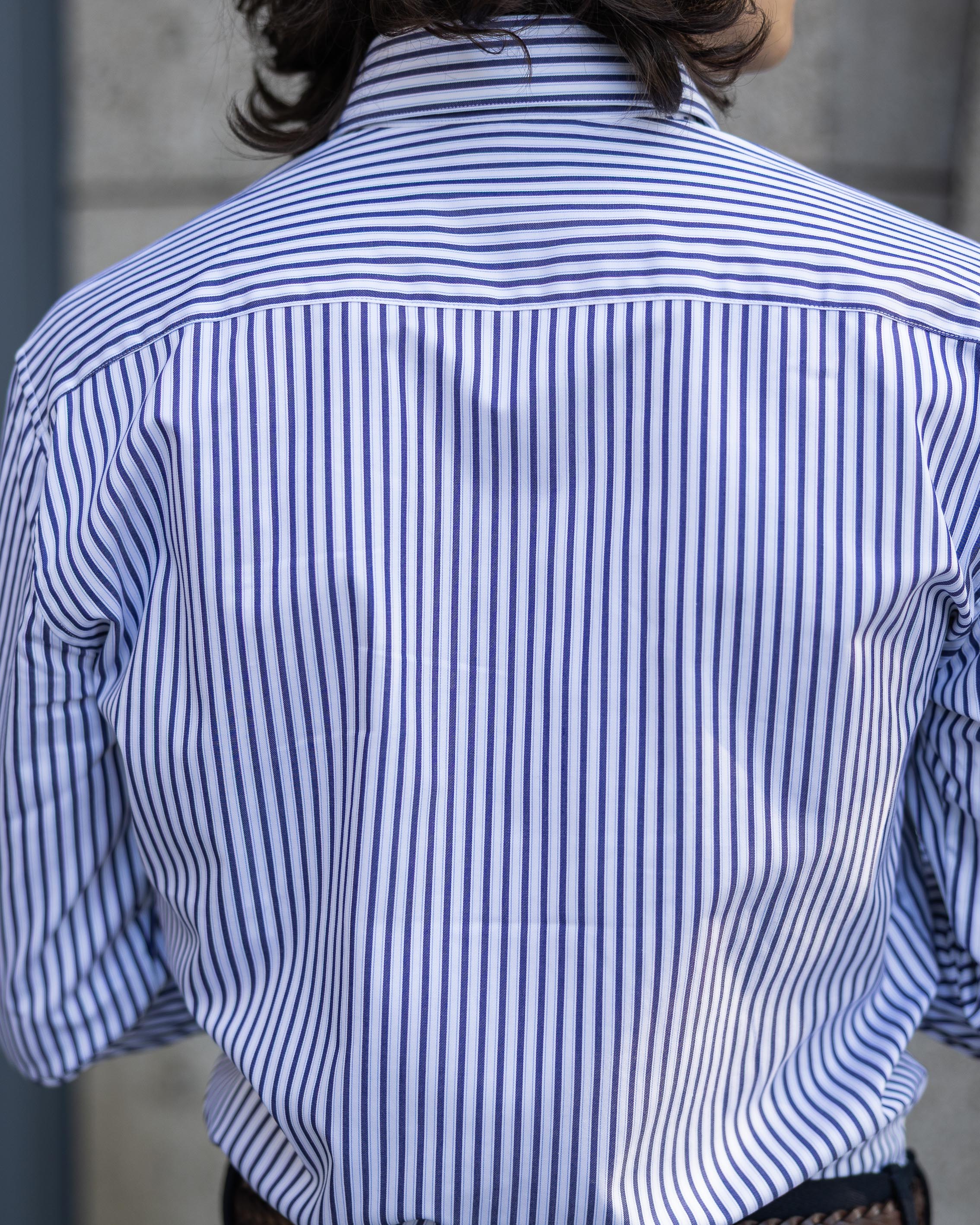 Chemise Twill Double Rayure Bleu