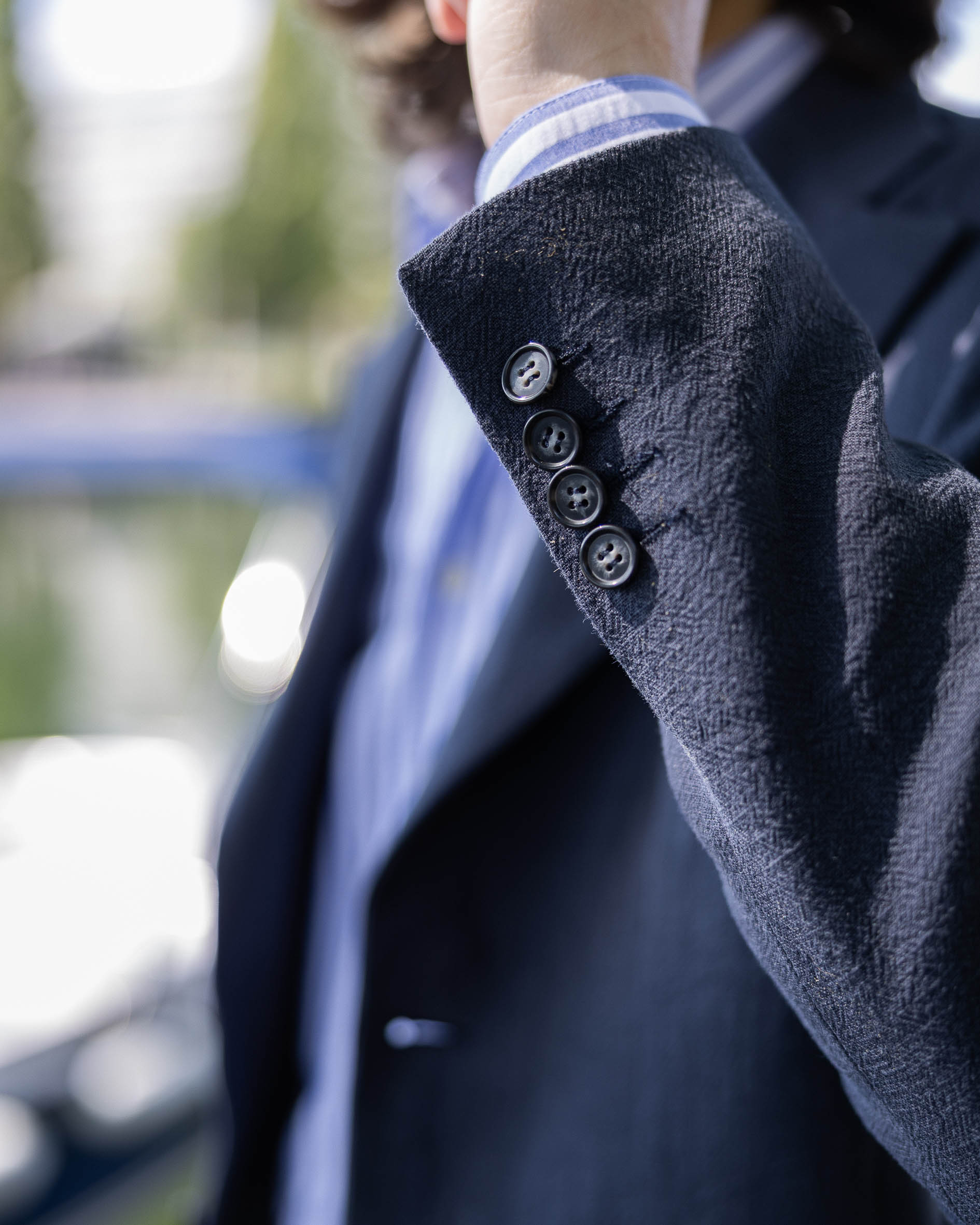 Veste en lin navy