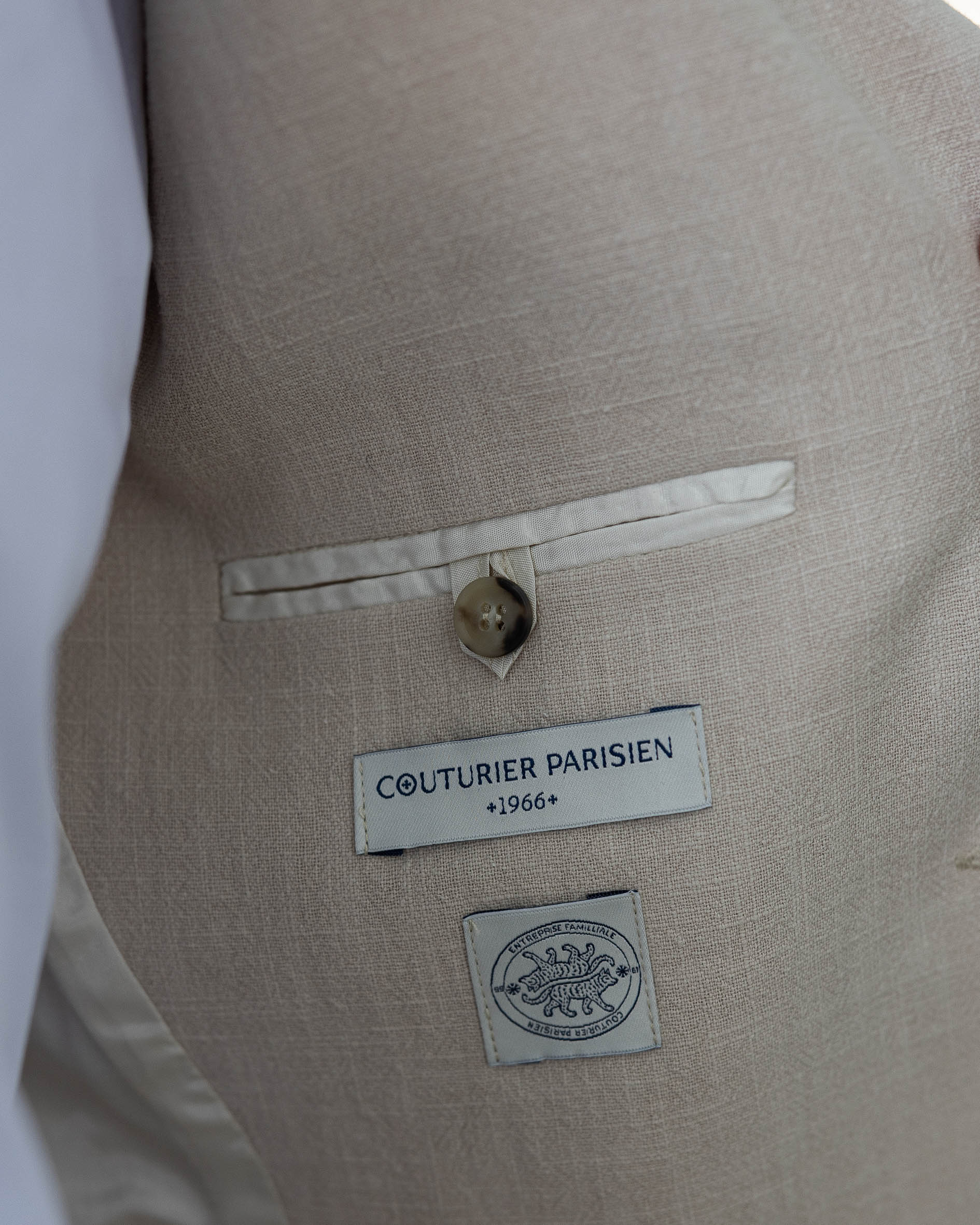 Veste en lin beige