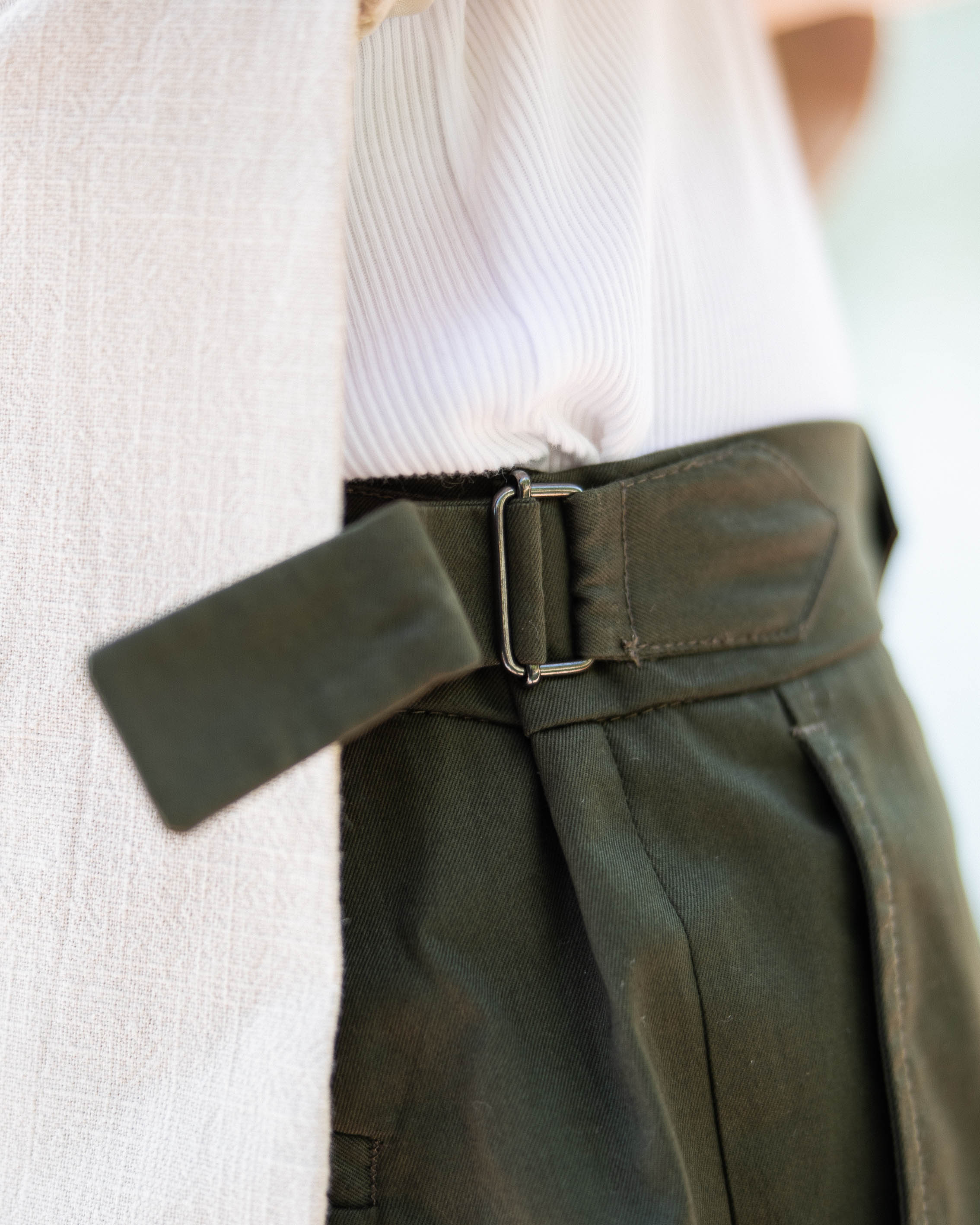Short à Pinces en Khaki