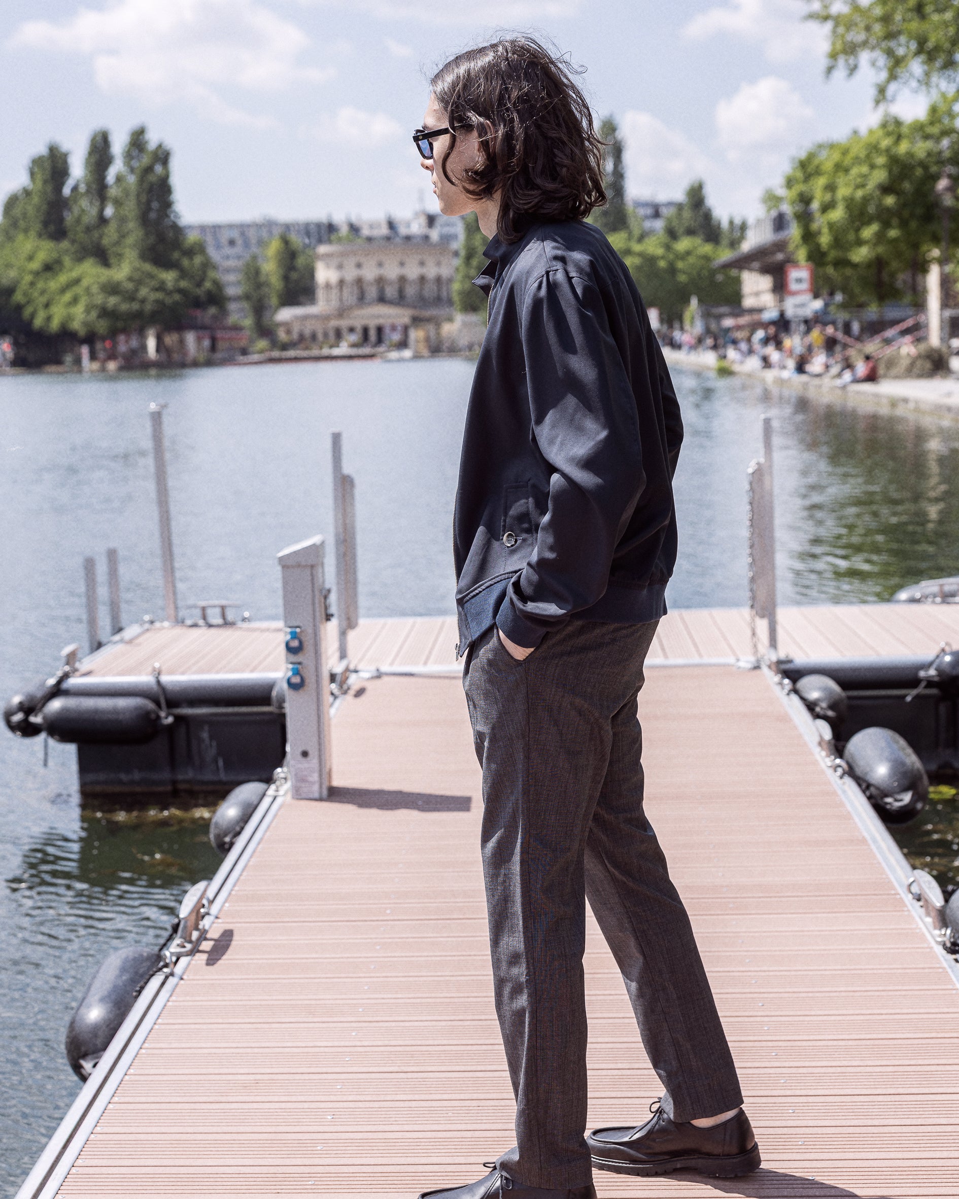 Blouson Harrington marine
