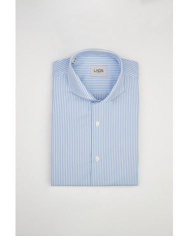 chemise homme de luxe haut de gamme : Chemise homme à rayure bleu