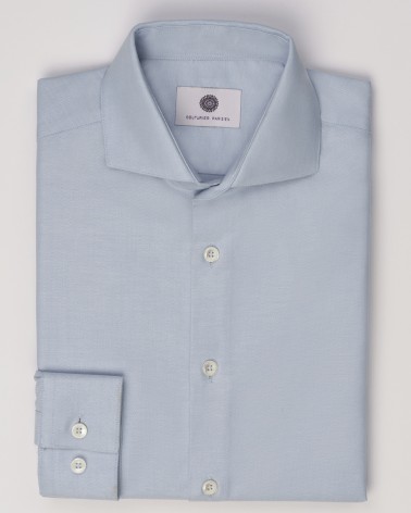 chemise homme de luxe haut de gamme : Chemise homme bleu oxford