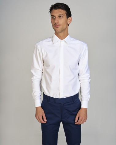 chemise homme de luxe haut de gamme : Chemise homme blanche cérémonie