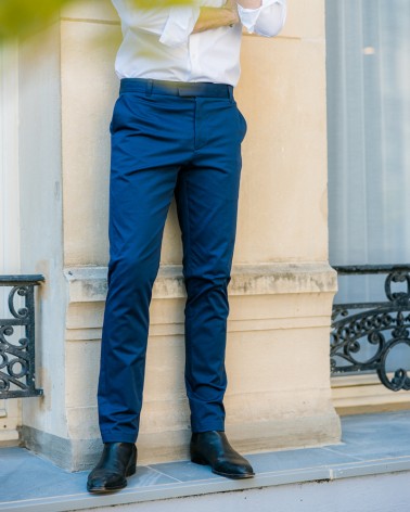 chemise homme de luxe haut de gamme : Pantalon chino marine