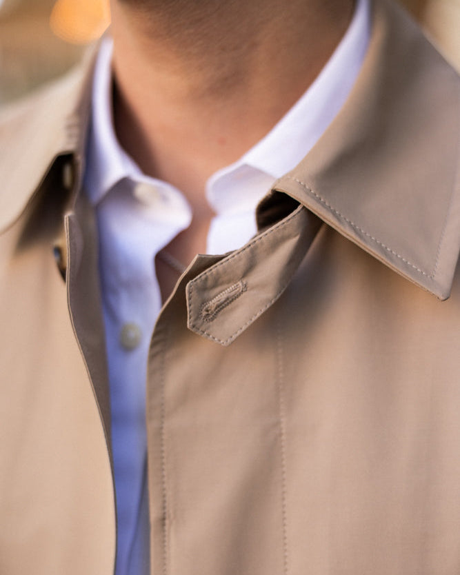 Imperméable en Tissu Technique Beige