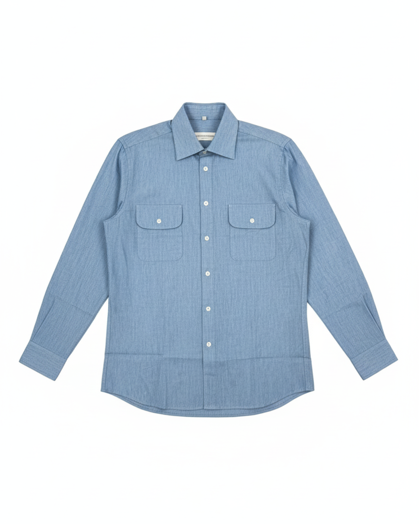 Chemise Saharienne en Chambray Denim
