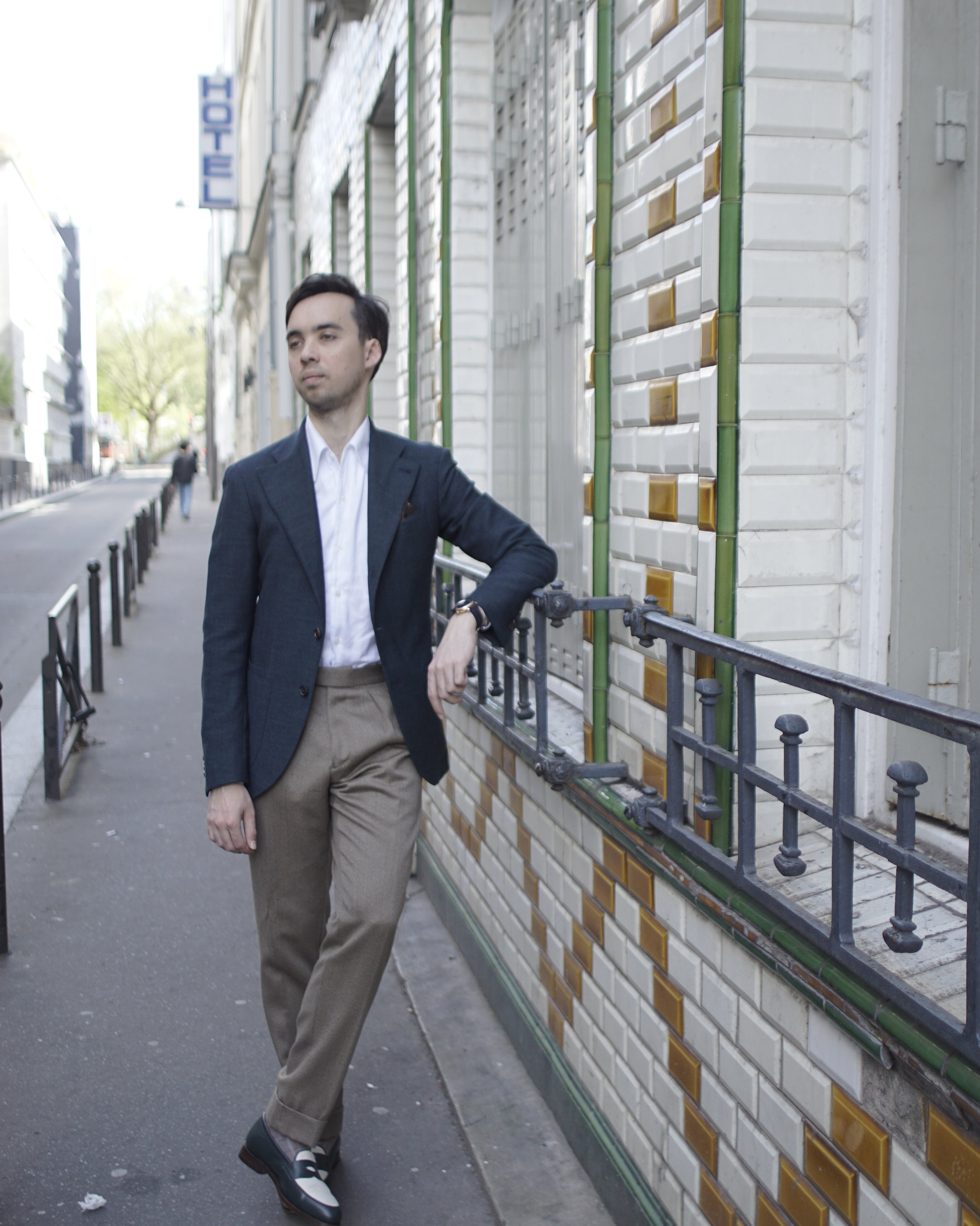 Chemise col une pièce blanche