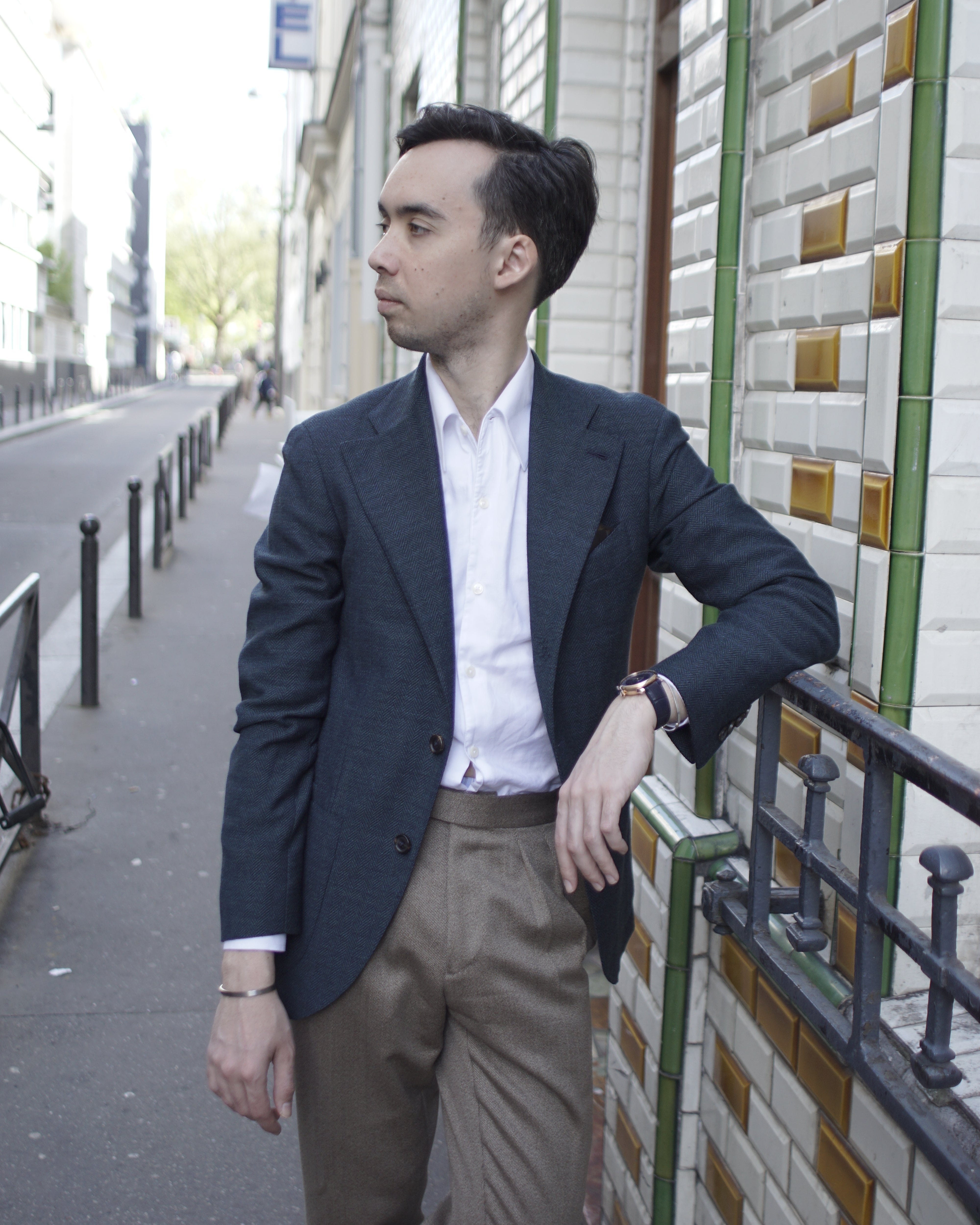 Chemise col une pièce blanche