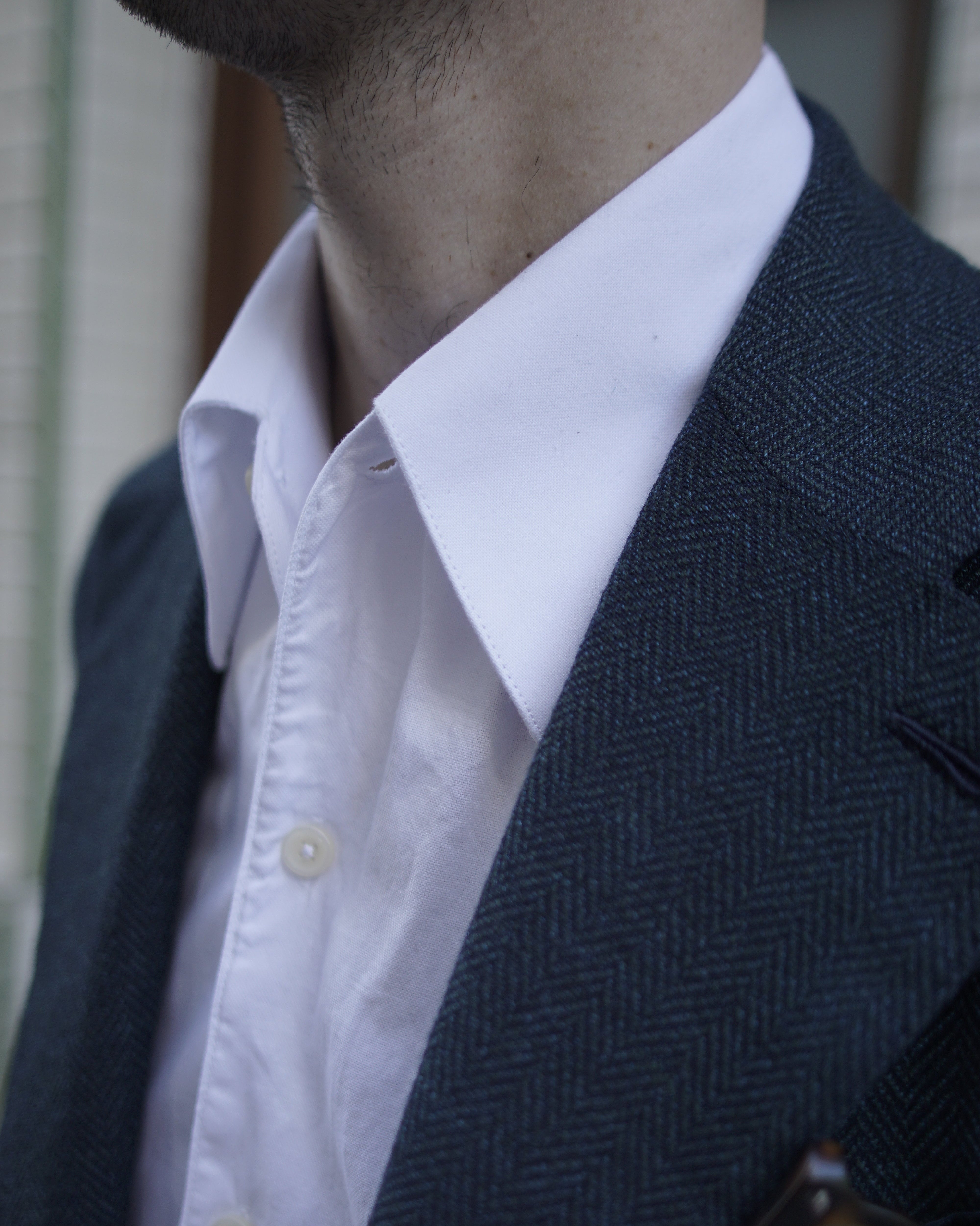 Chemise col une pièce blanche