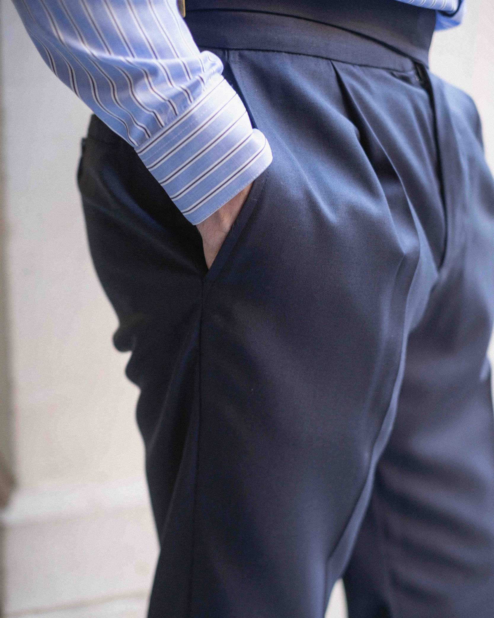 Pantalon Gurkha en Drap de Laine super 110s