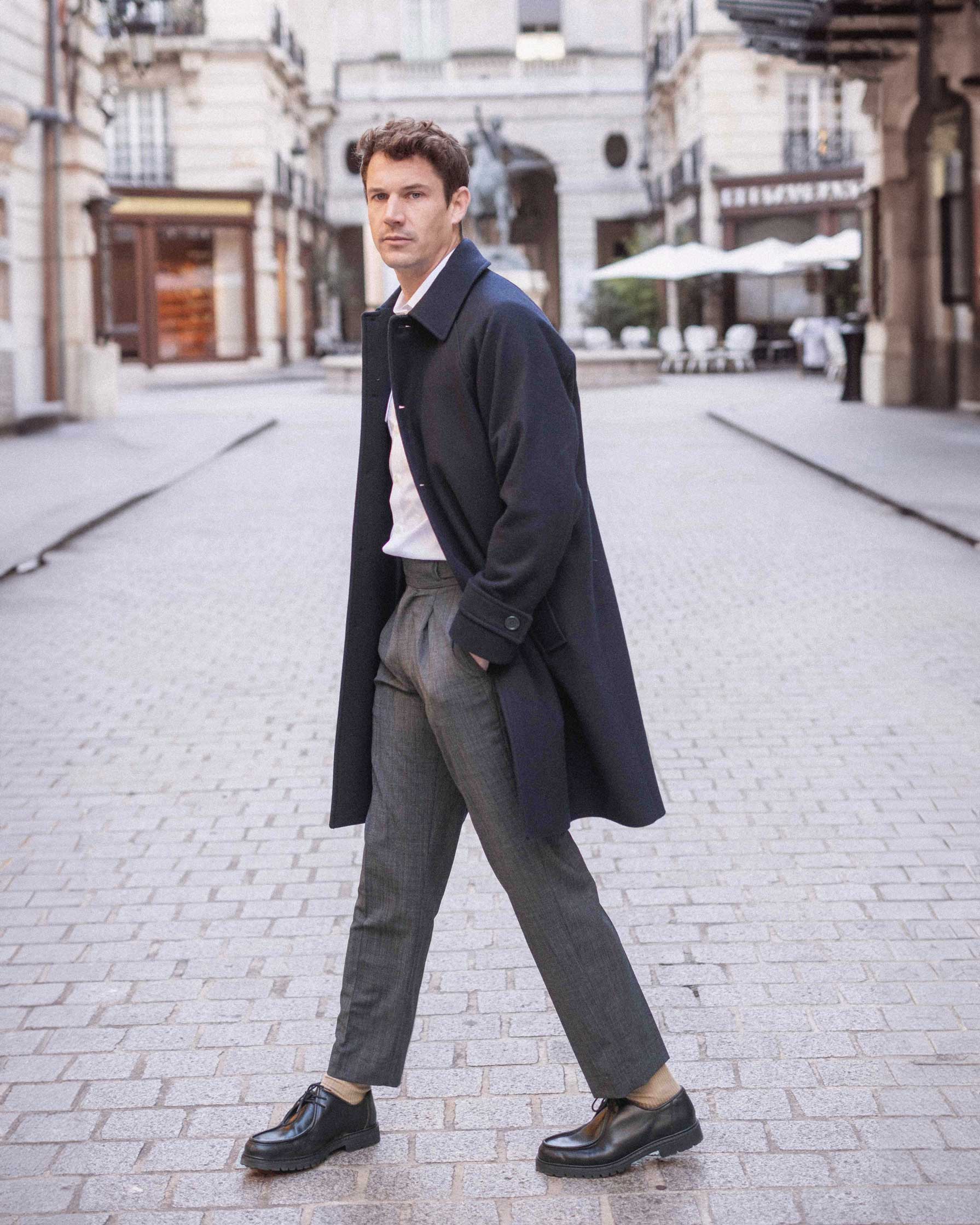 Pantalon Gurkha en Drap de Laine fil-à-fil