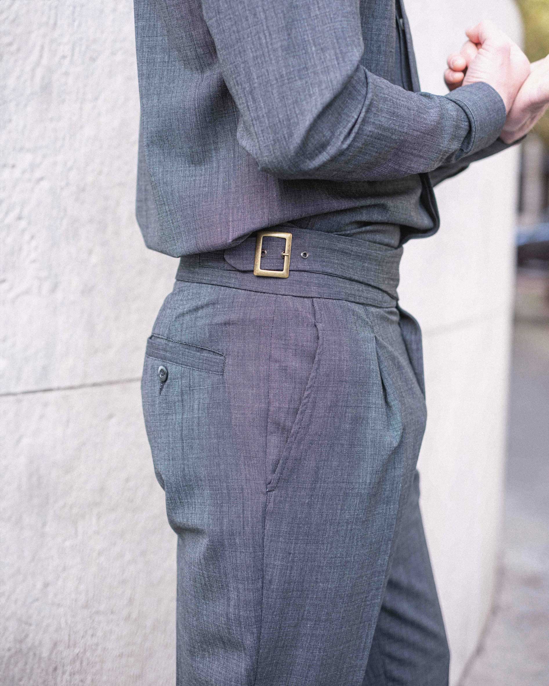 Pantalon Gurkha en Drap de Laine fil-à-fil