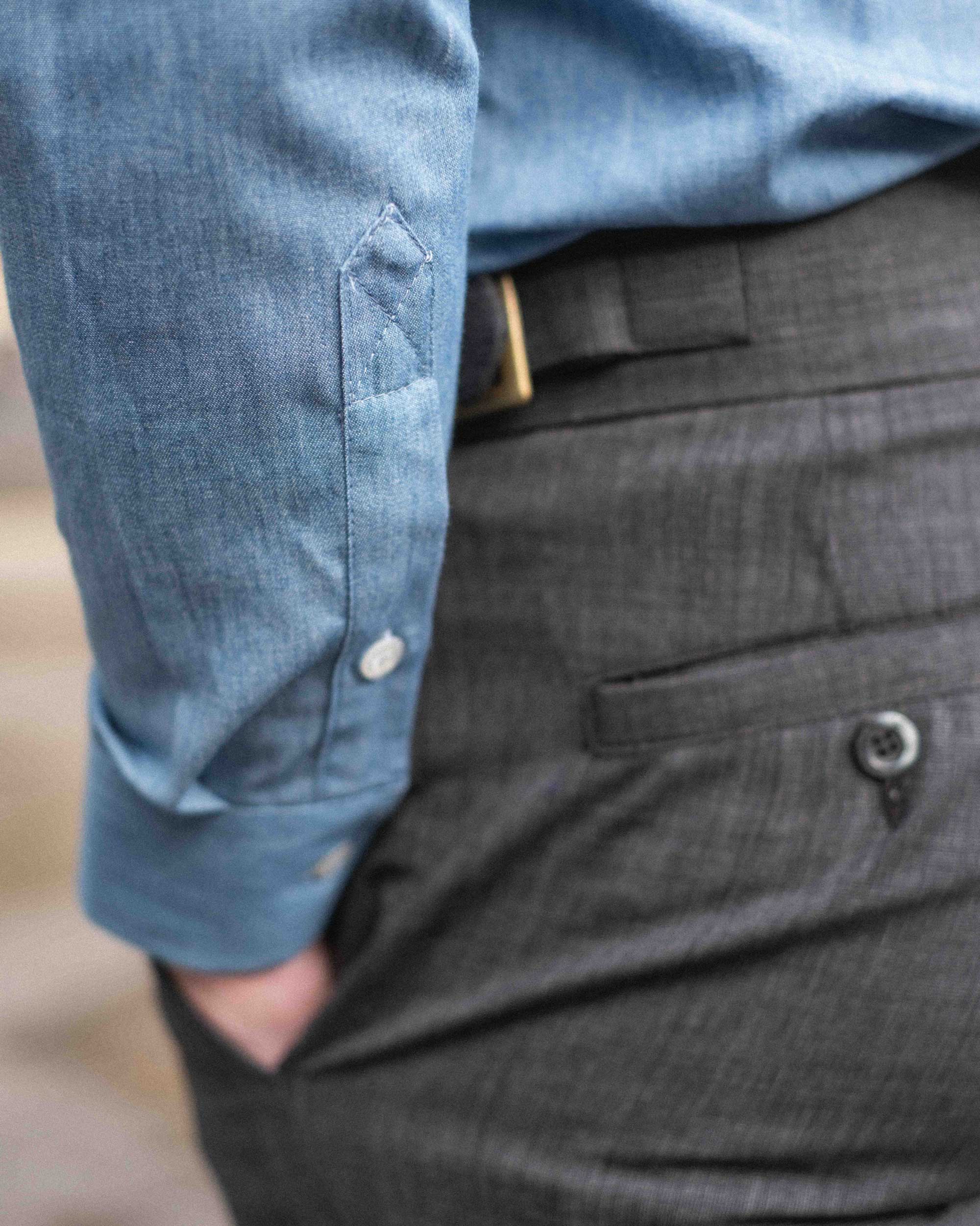 Chemise Saharienne en Chambray Denim