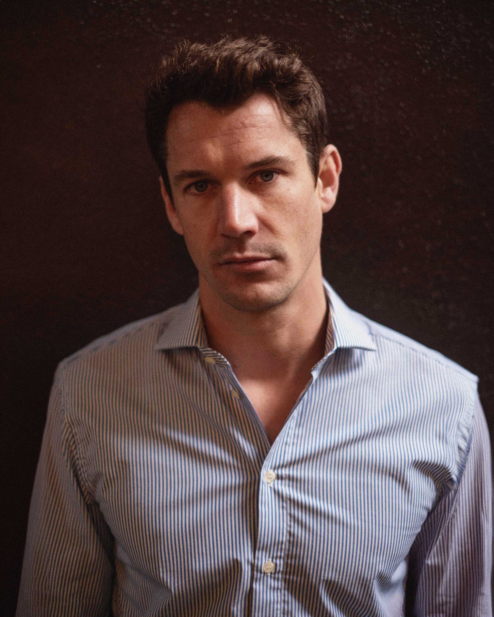 Chemise en Popeline à Rayures Fines Col Cut Away