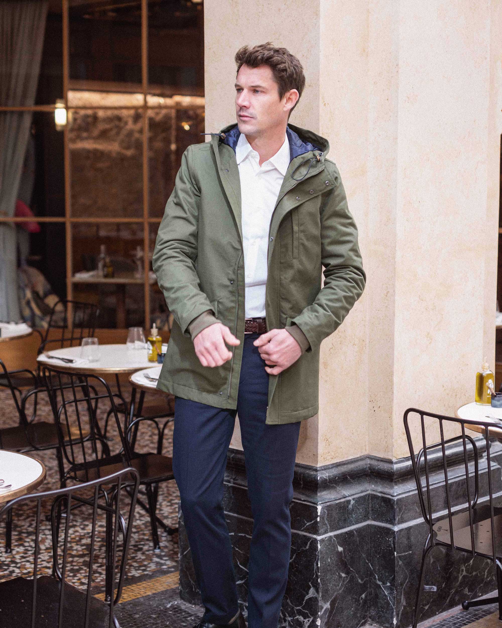 Parka imperméable Olive