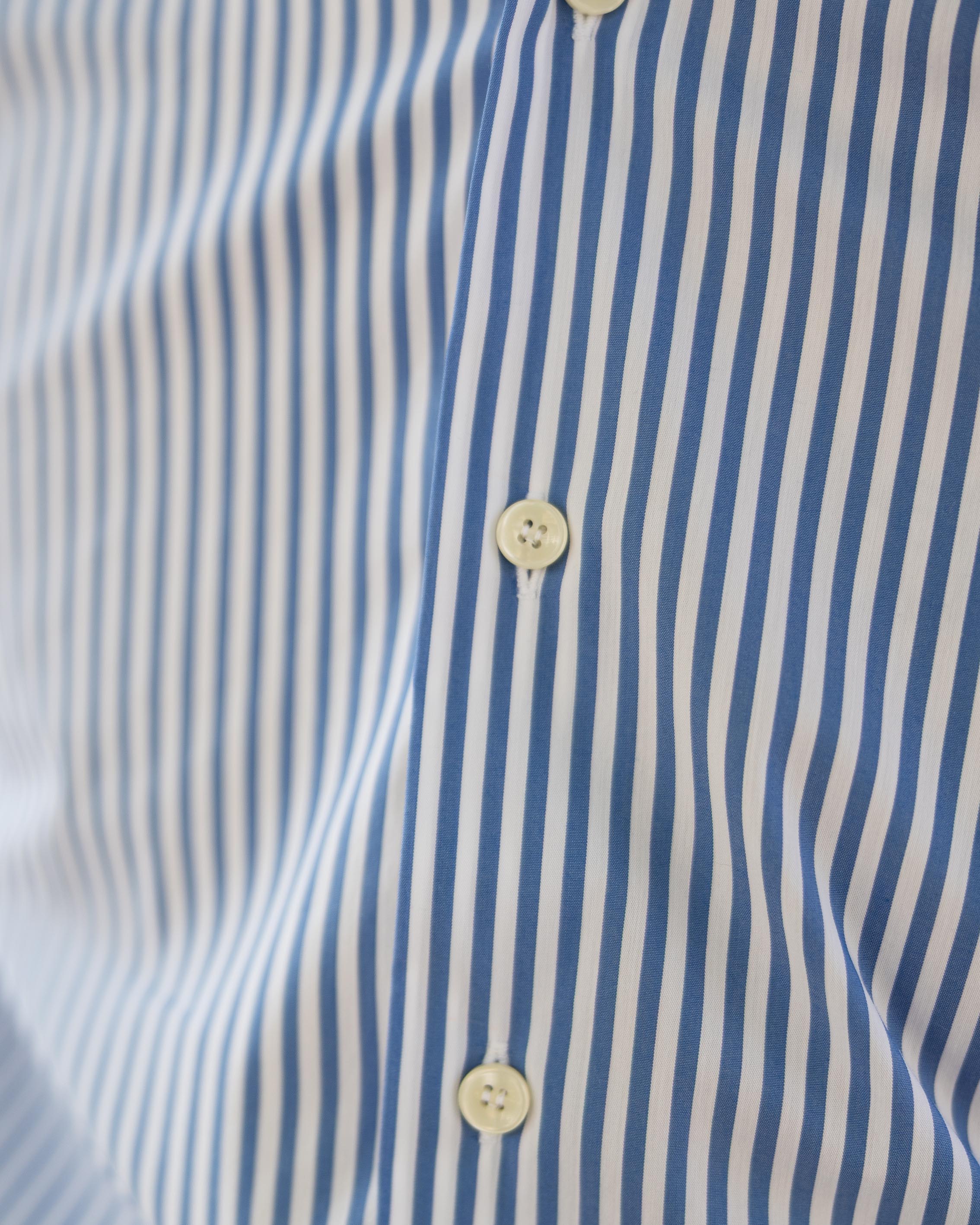 Chemise en Popeline de Coton rayée Col Cut Away
