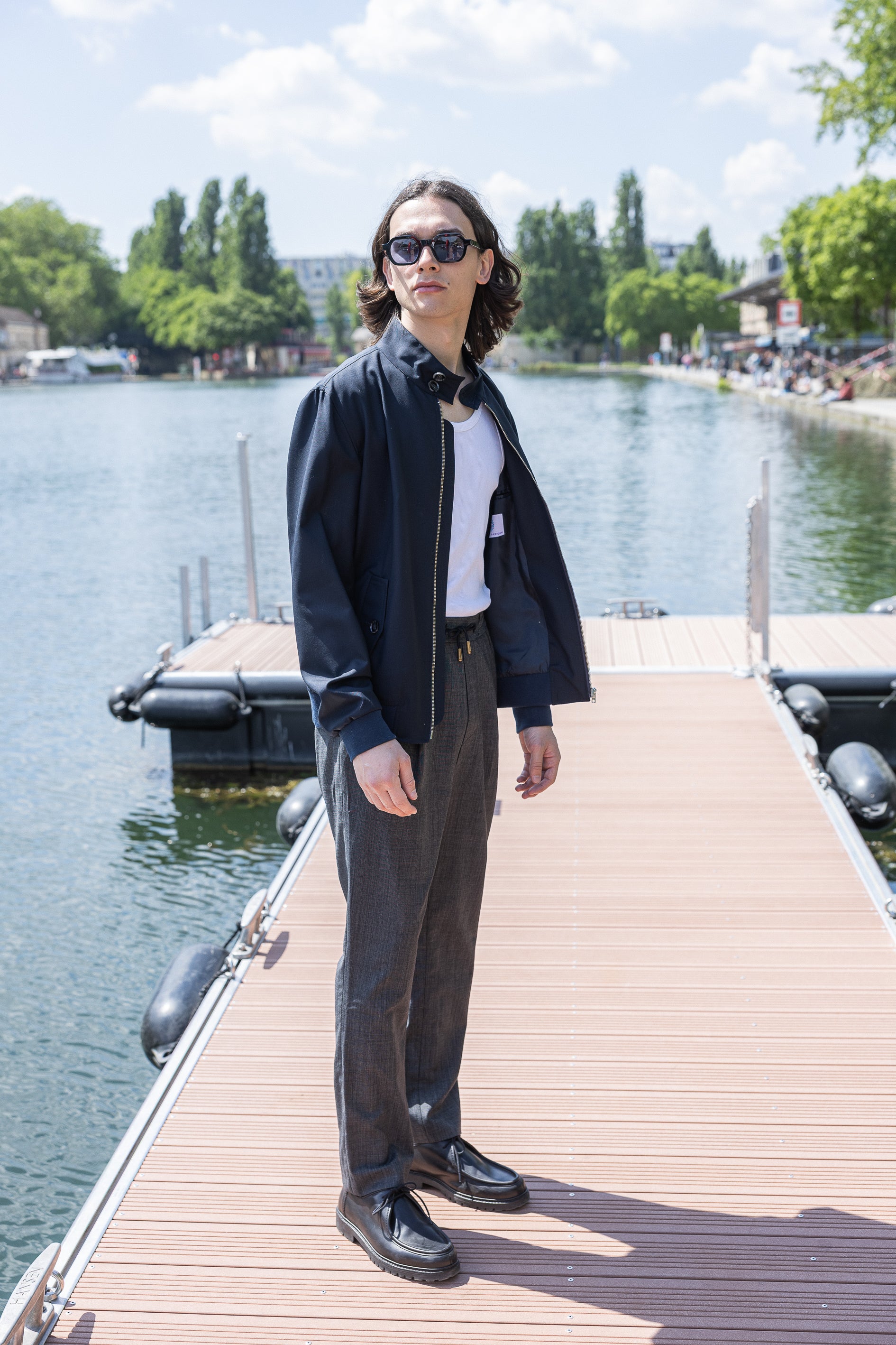 Blouson Harrington marine