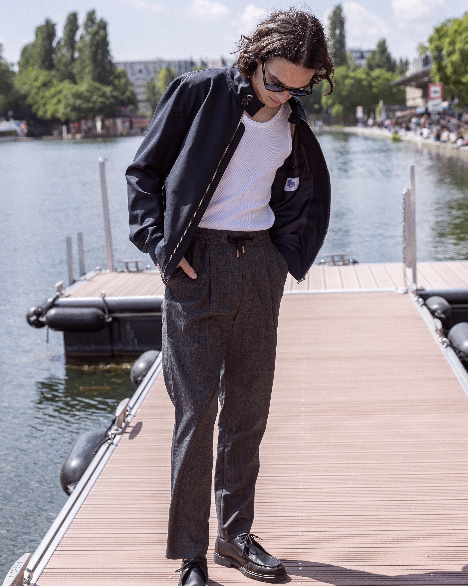 Blouson Harrington marine